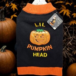 Bootique Halloween Pumpkin Dog Sweater - Large